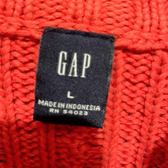 GAP Red Cardigan Sweater Large - Picture 2 of 4
